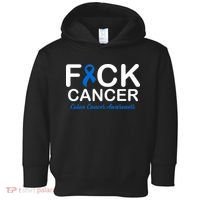 Fuck Cancer Colon Cancer Awareness Toddler Hoodie thumb 0