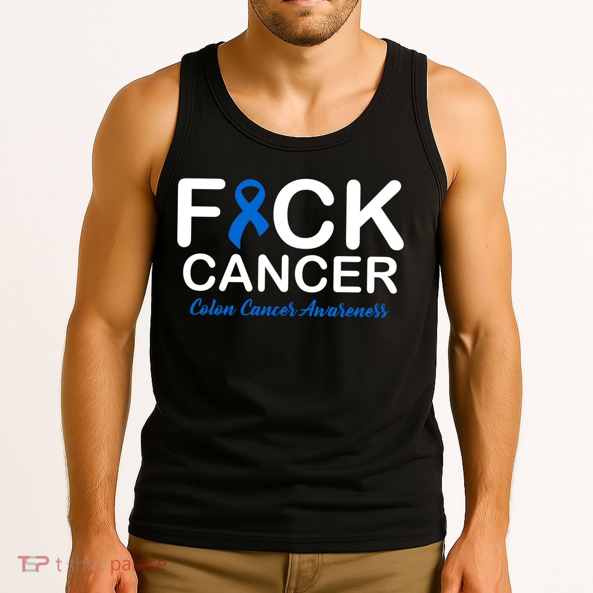 Fuck Cancer Colon Cancer Awareness Tank Top