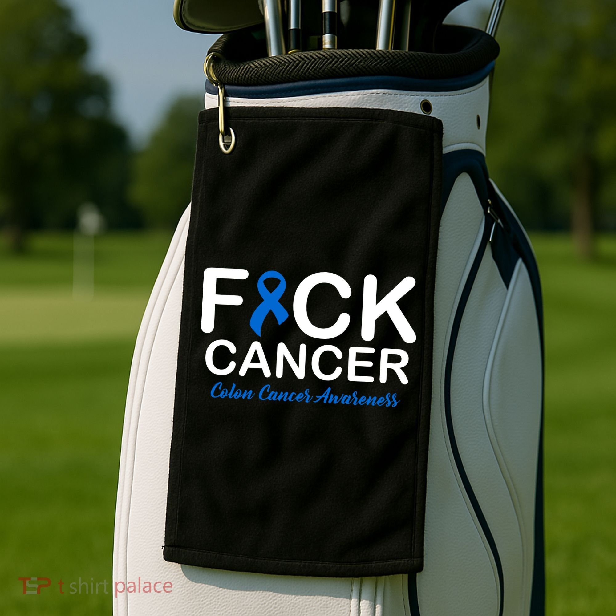 Fuck Cancer Colon Cancer Awareness Golf Towel
