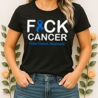 Fuck Cancer Colon Cancer Awareness Women's T-Shirt thumb 2