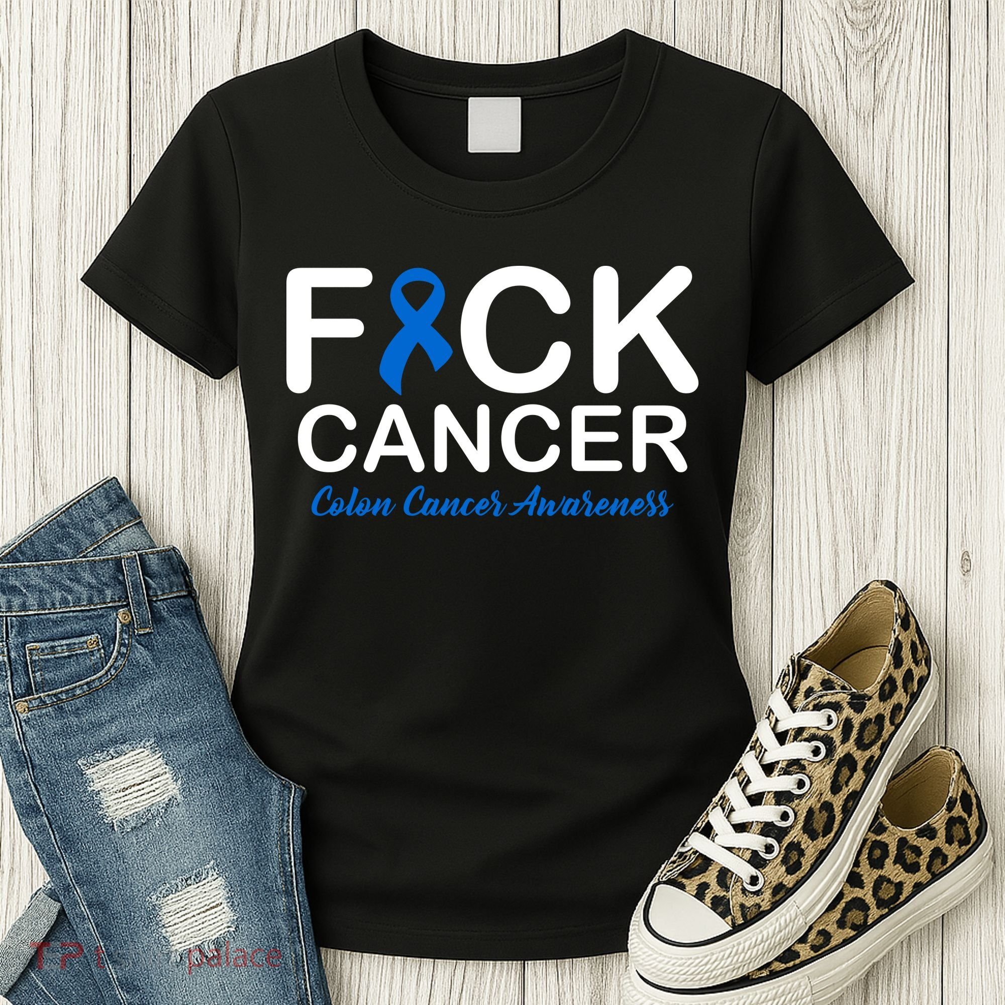 Fuck Cancer Colon Cancer Awareness Women's T-Shirt