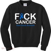Fuck Cancer Colon Cancer Awareness Kids Sweatshirt thumb 0