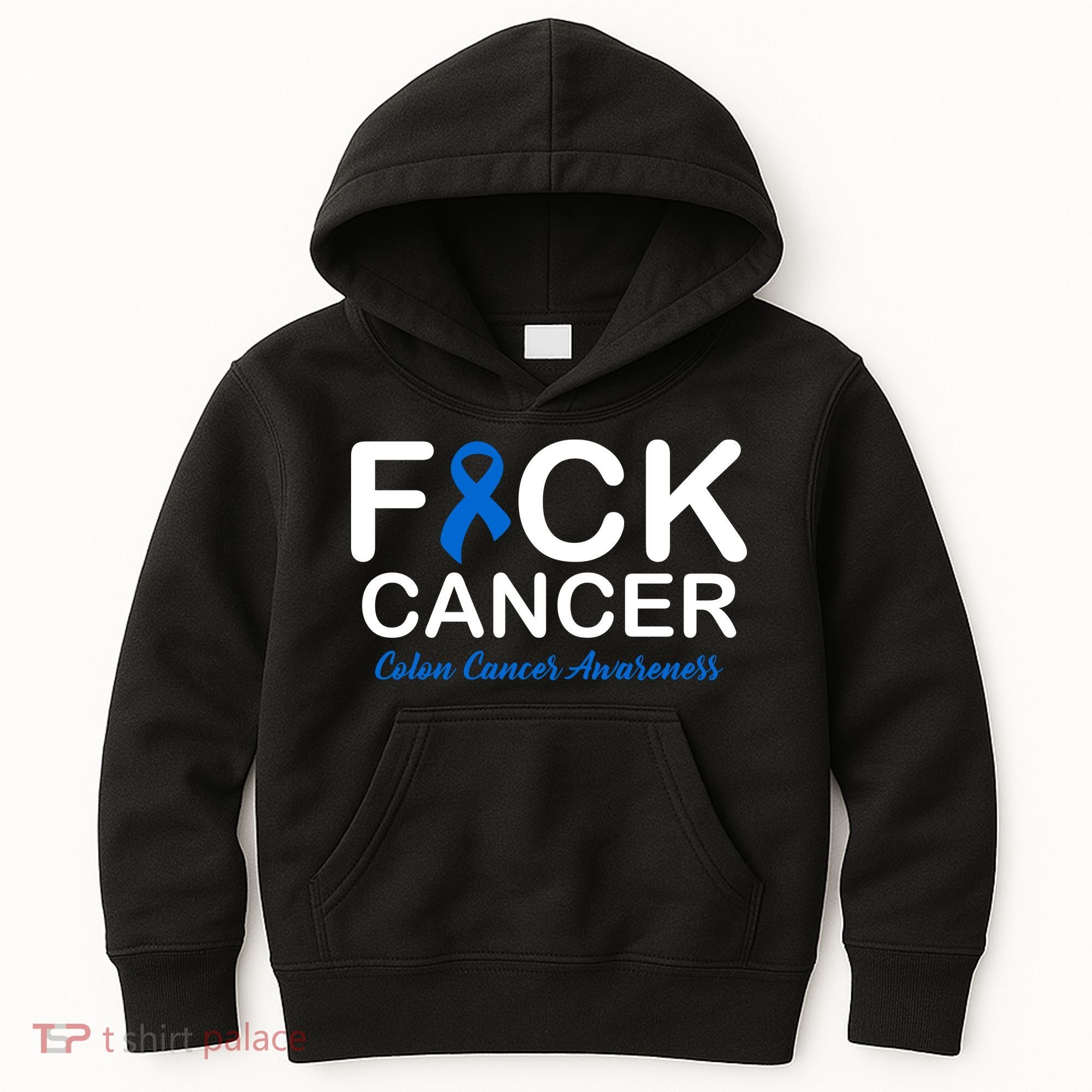 Fuck Cancer Colon Cancer Awareness Kids Hoodie