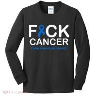 Fuck Cancer Colon Cancer Awareness Kids Long Sleeve Shirt thumb 0