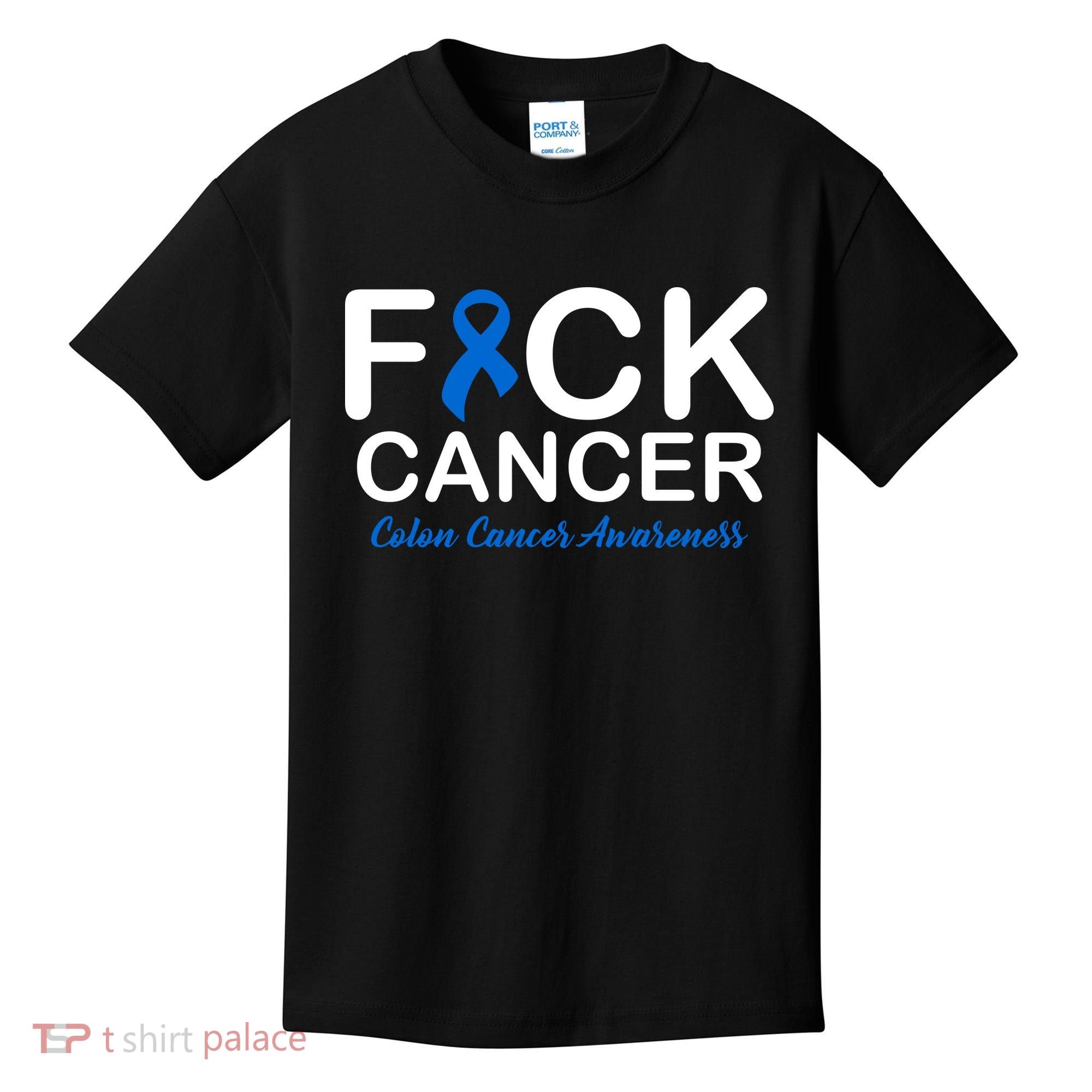 Fuck Cancer Colon Cancer Awareness Kids T-Shirt