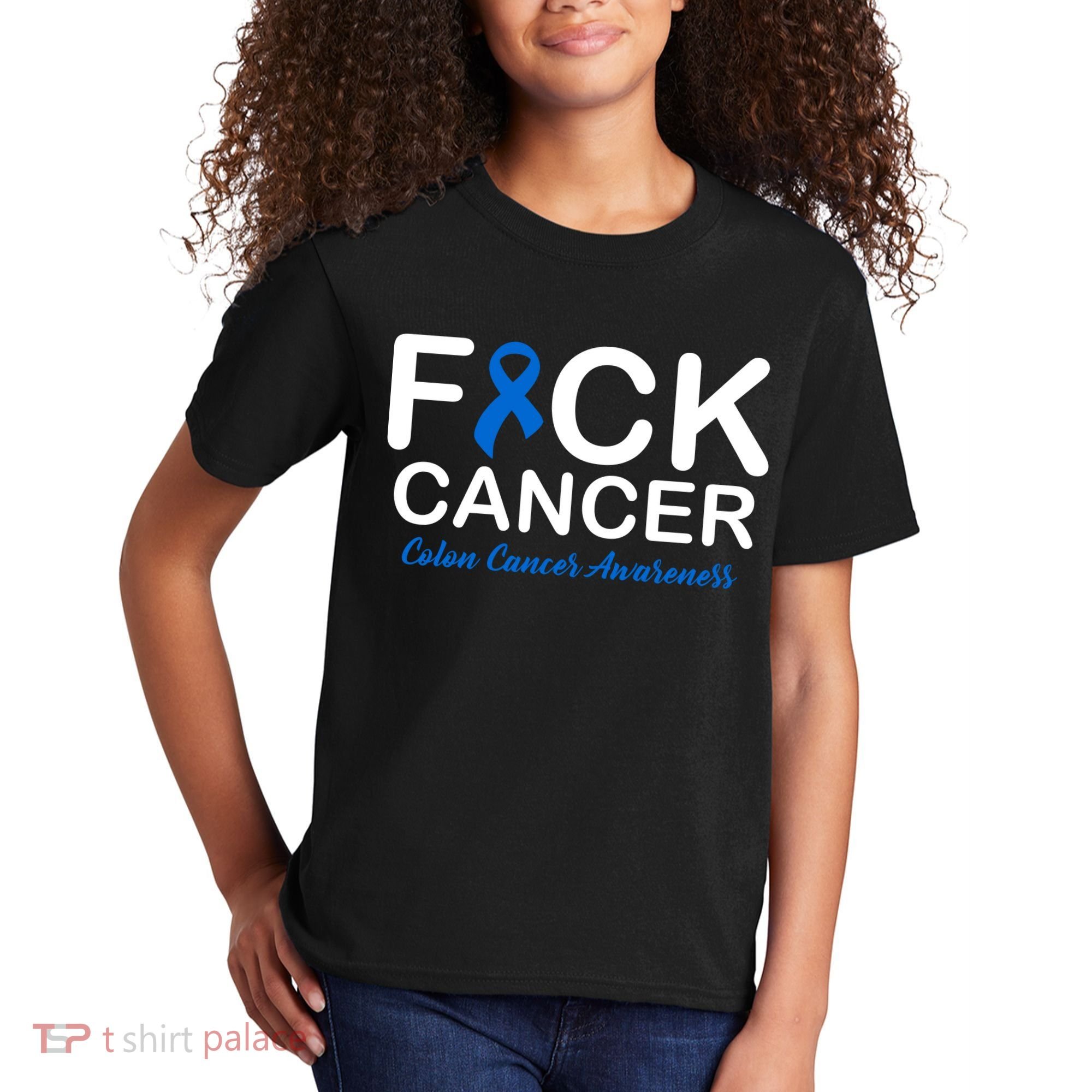 Fuck Cancer Colon Cancer Awareness Kids T-Shirt