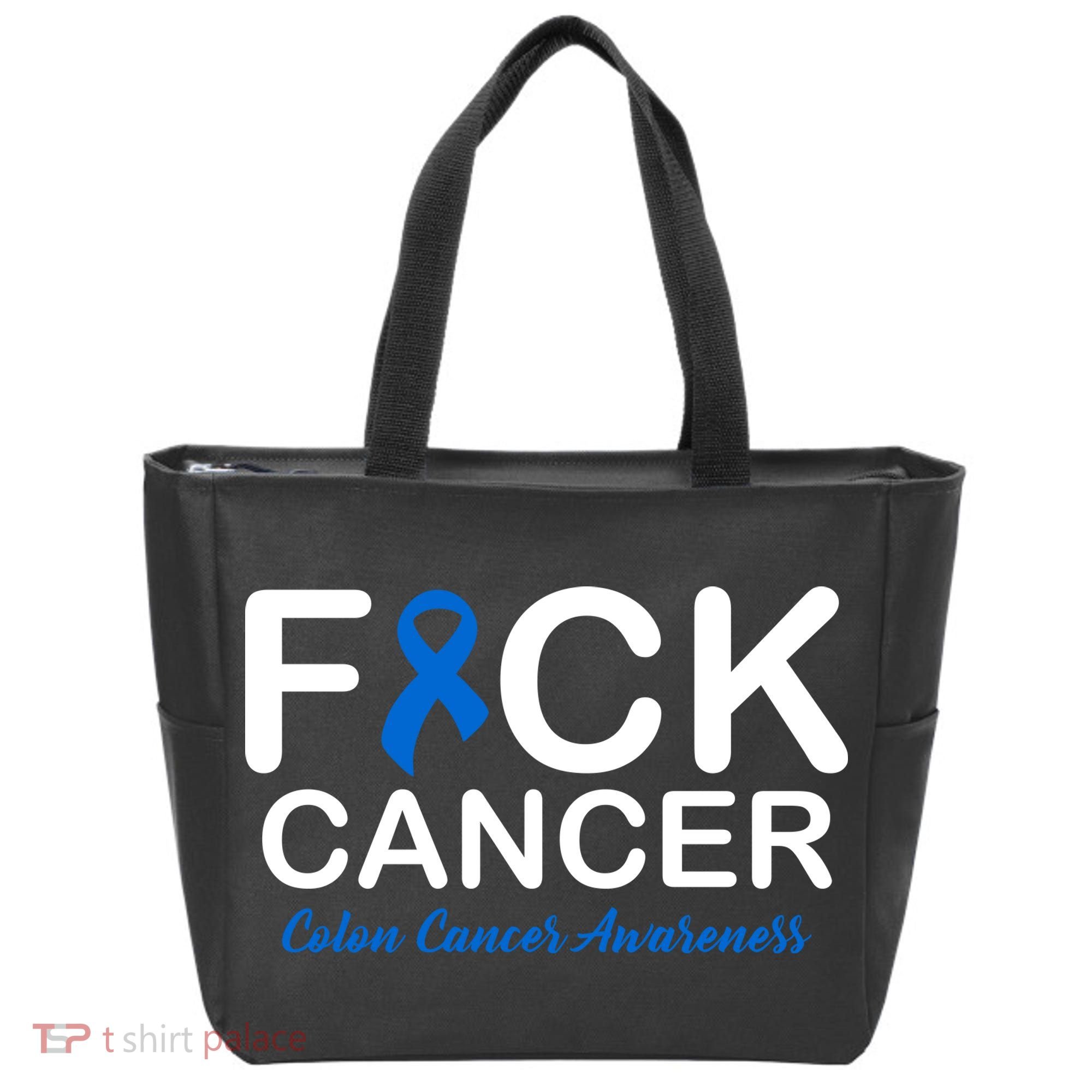 Fuck Cancer Colon Cancer Awareness Tote Bag