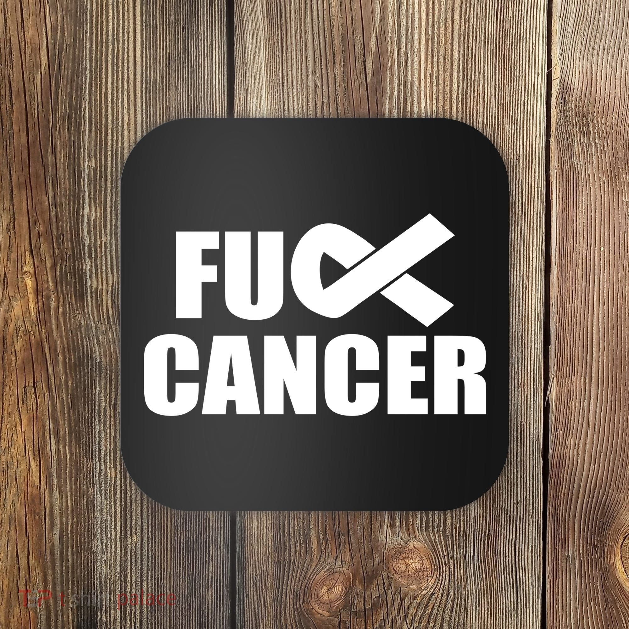 Fuck Cancer Fight Logo Coaster