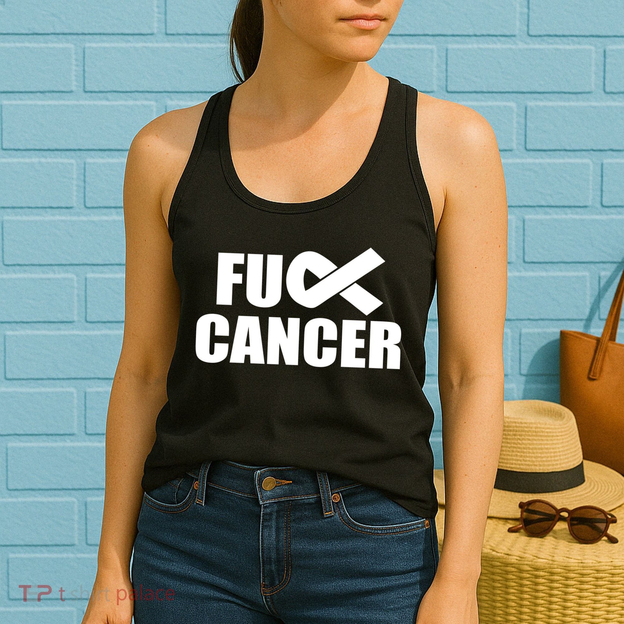 Fuck Cancer Fight Logo Women's Tank Top