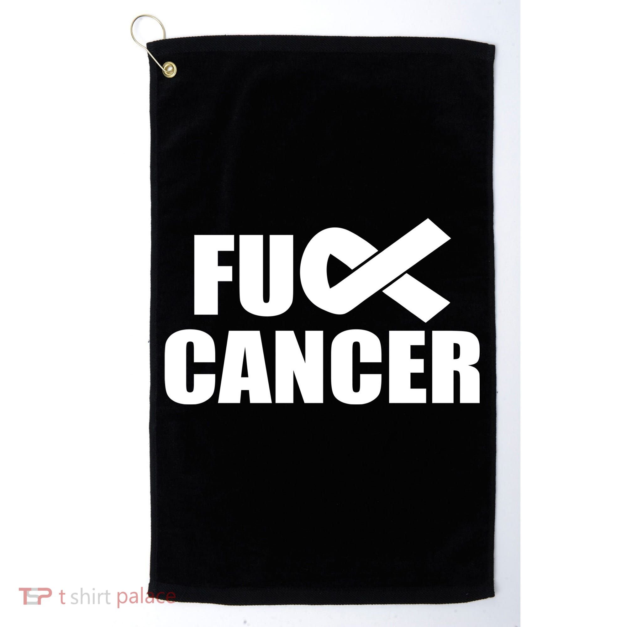 Fuck Cancer Fight Logo Golf Towel