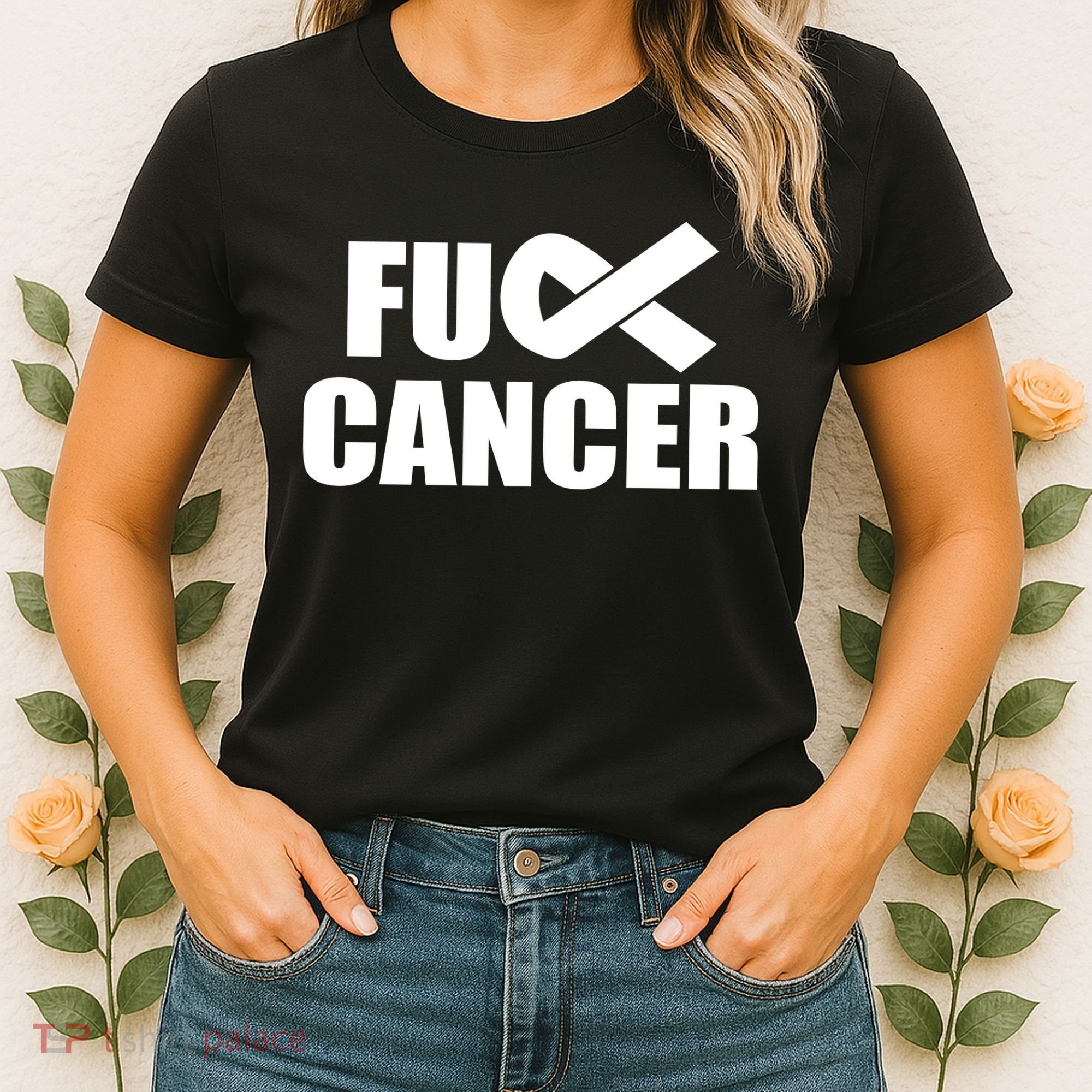 Fuck Cancer Fight Logo Women's T-Shirt