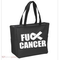 Fuck Cancer Fight Logo Tote Bag thumb 2