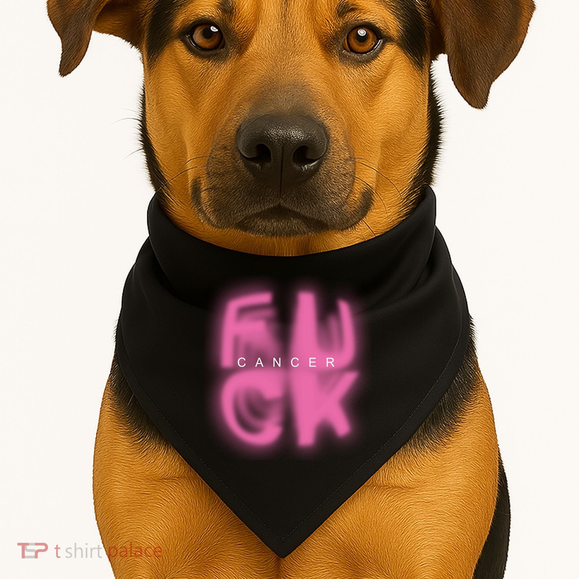 Fuck Cancer Logo USA-Made Doggie Bandana