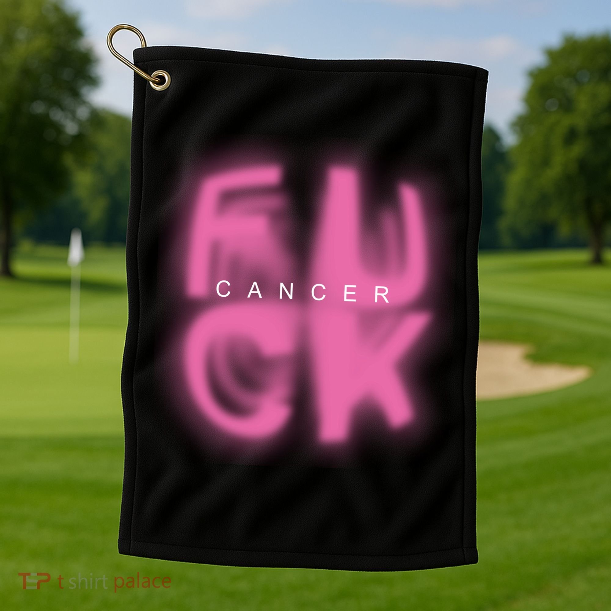 Fuck Cancer Logo Golf Towel