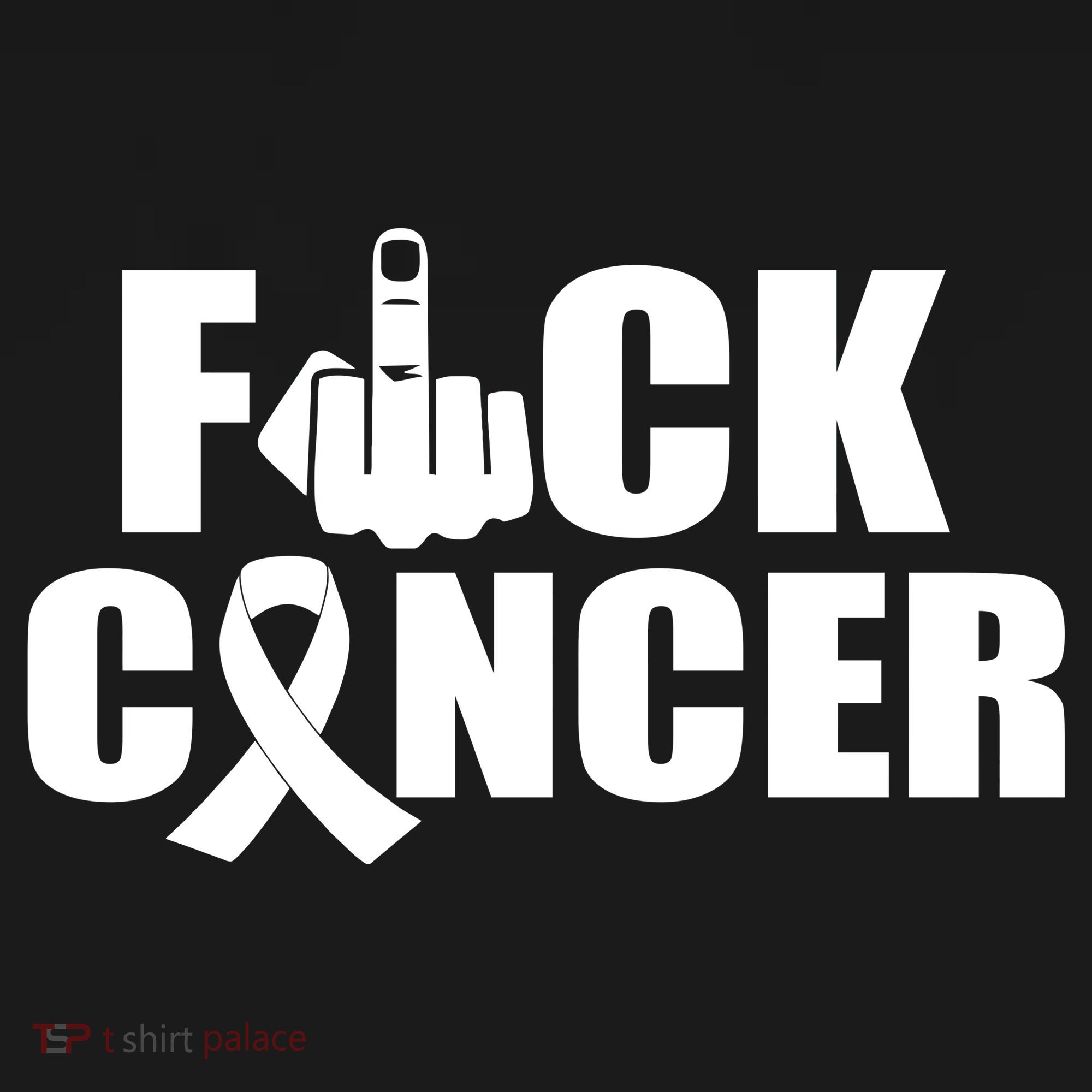 Fuck Cancer Ribbon Middle Finger Women's Hoodie