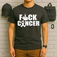 Fuck Cancer Ribbon Middle Finger T-Shirt thumb 6