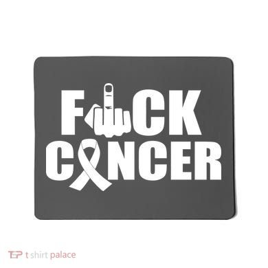 Fuck Cancer Ribbon Middle Finger Mousepad