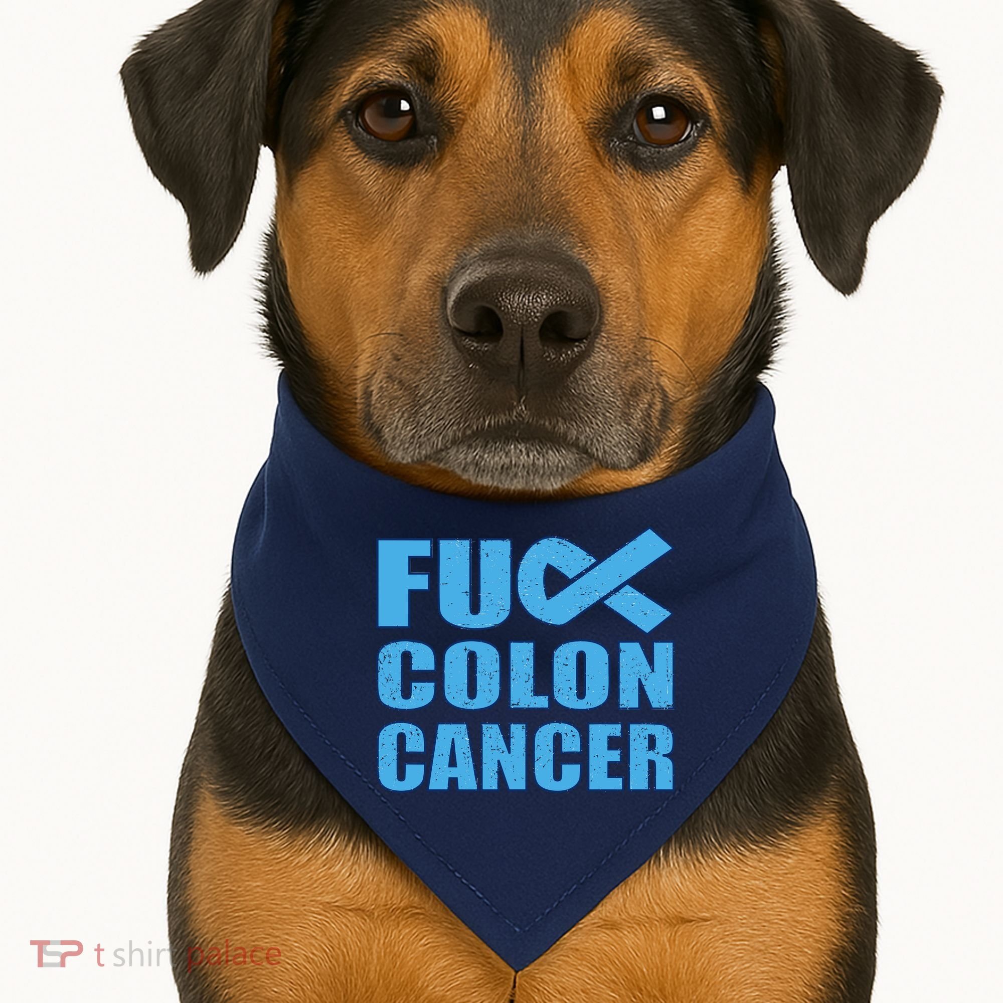 Fuck Colon Cancer USA-Made Doggie Bandana
