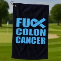 Fuck Colon Cancer Golf Towel thumb 1