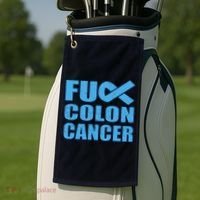 Fuck Colon Cancer Golf Towel thumb 2