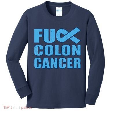 Fuck Colon Cancer Kids Long Sleeve Shirt