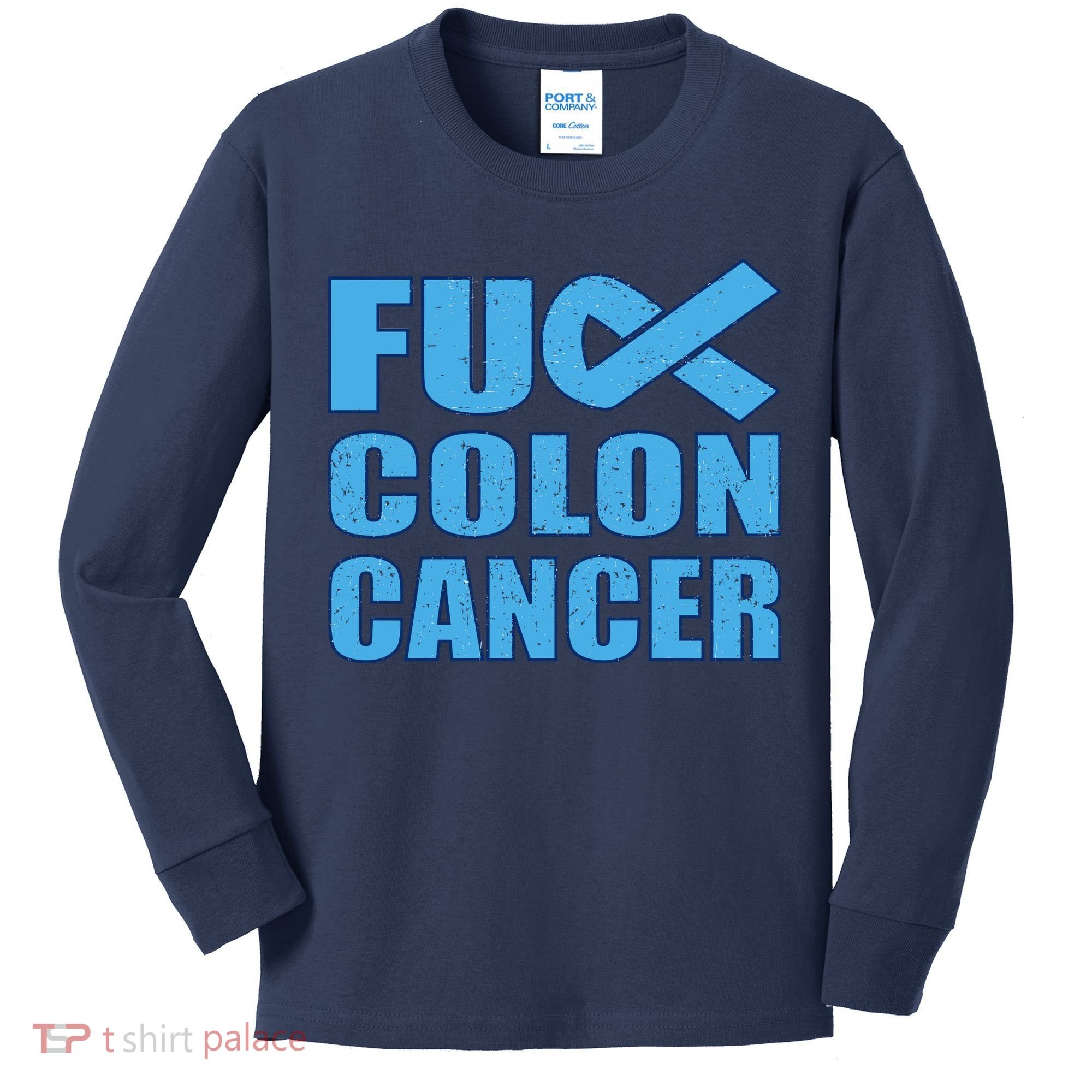 Fuck Colon Cancer Kids Long Sleeve Shirt