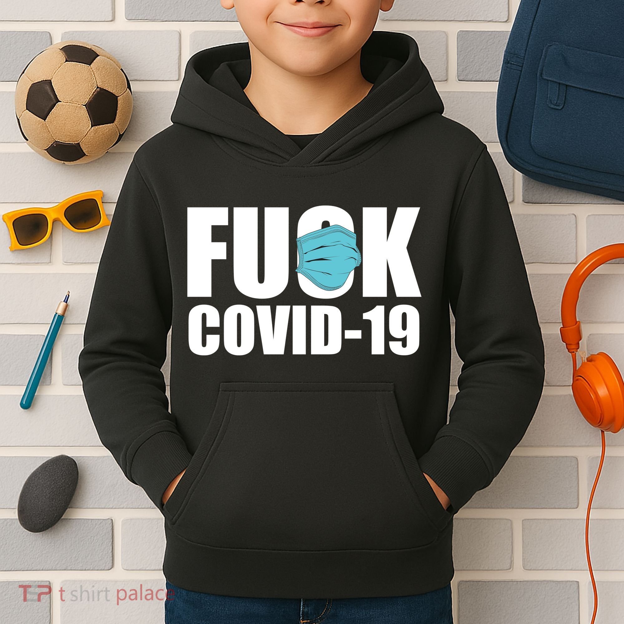 Fuck COVID-19 Kids Hoodie