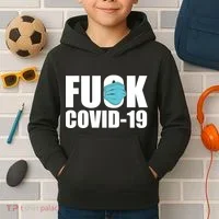 Fuck COVID-19 Kids Hoodie thumb 2