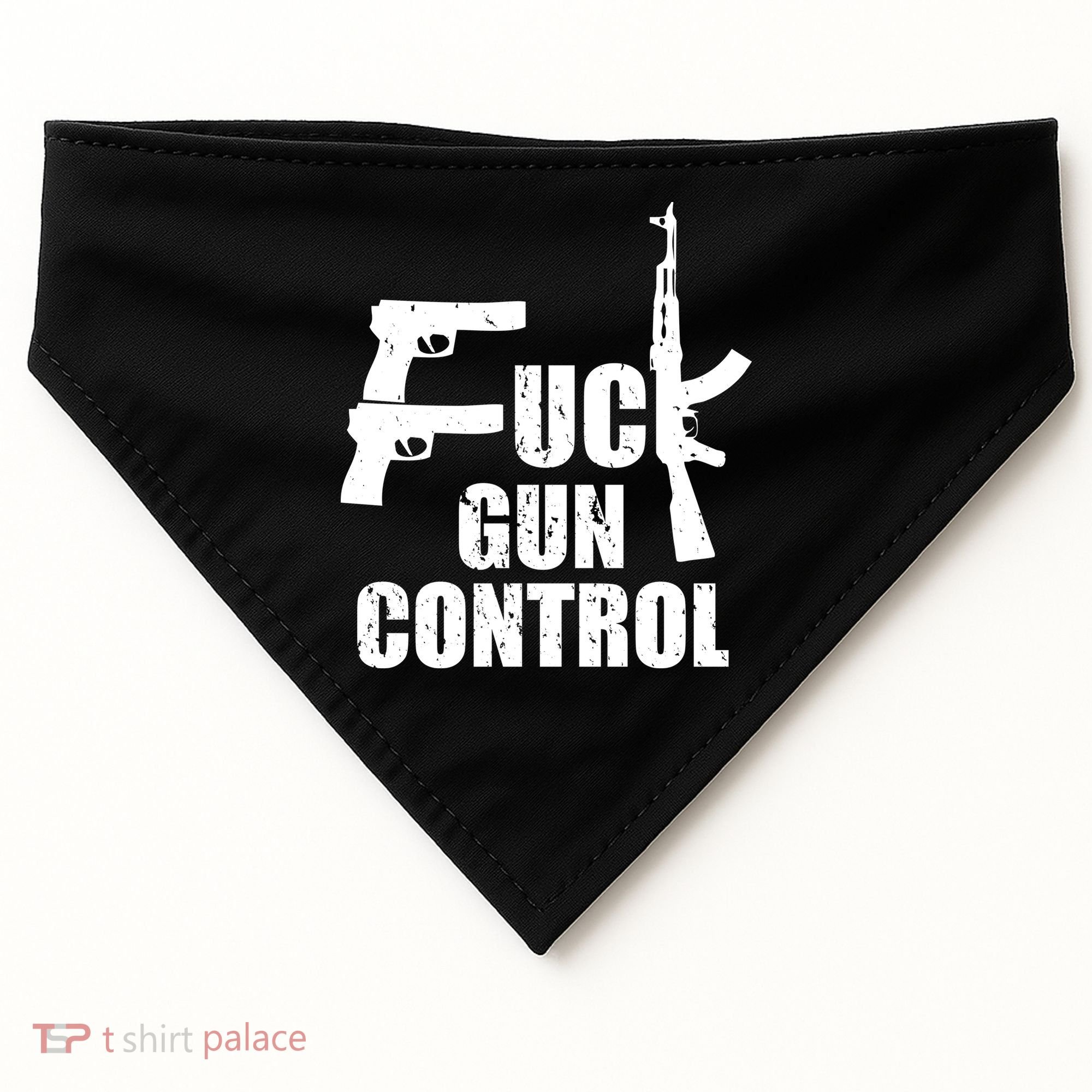 Fuck Gun Control USA-Made Doggie Bandana