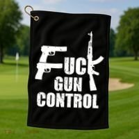 Fuck Gun Control Golf Towel thumb 1
