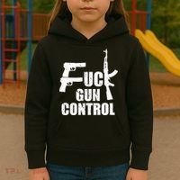Fuck Gun Control Kids Hoodie thumb 3