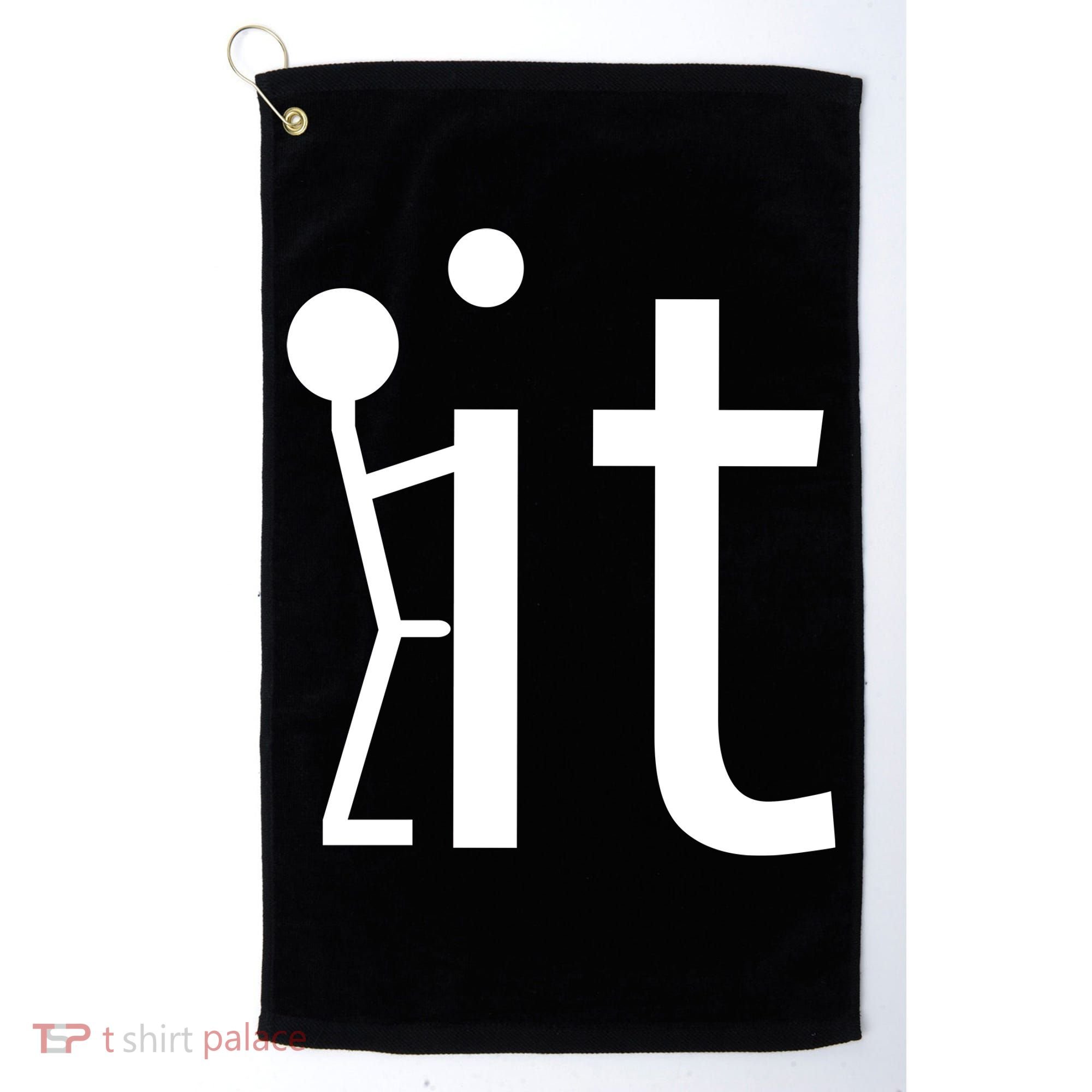 Fuck It Logo Figure Golf Towel