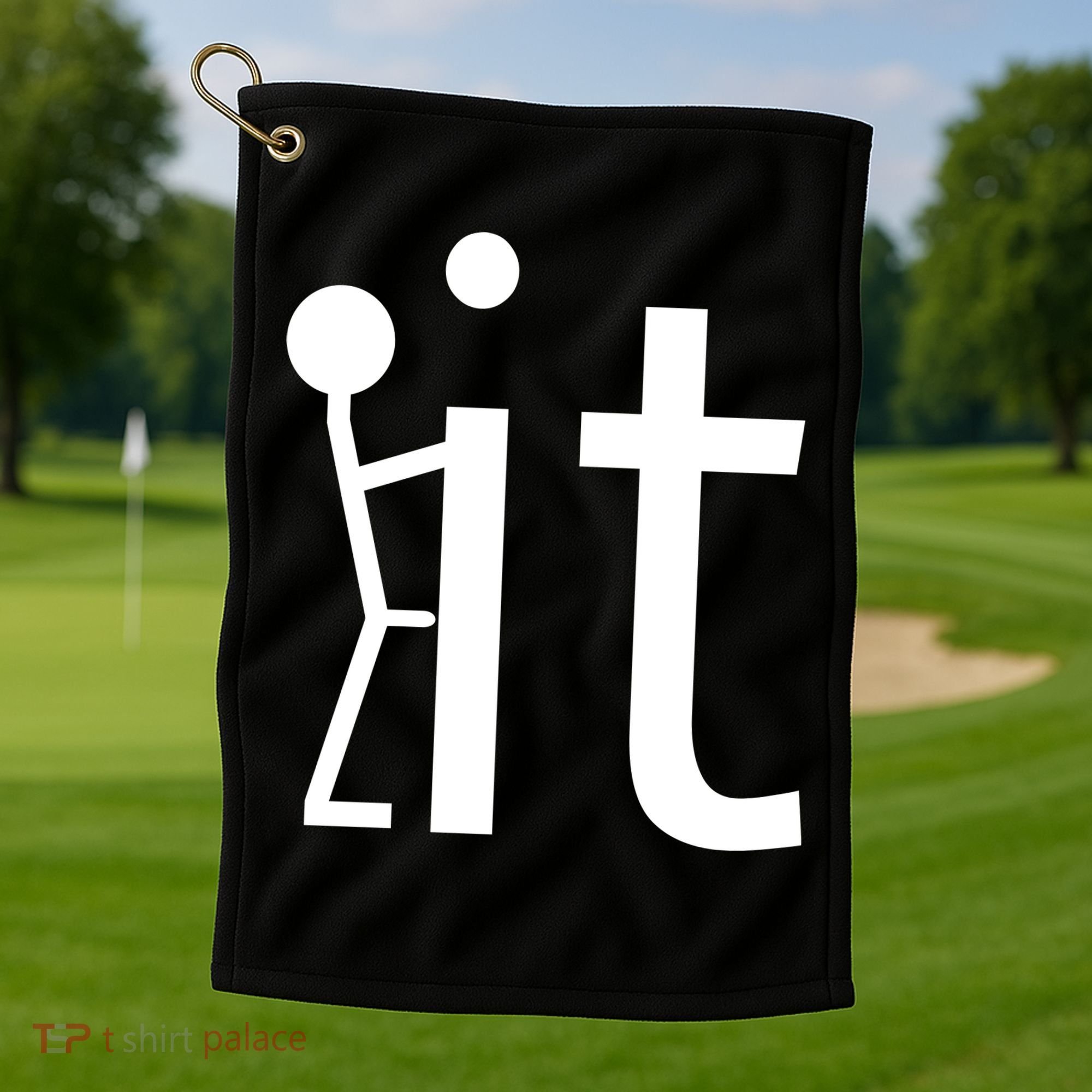 Fuck It Logo Figure Golf Towel