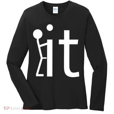 Fuck It Logo Figure Women's Long Sleeve Shirt