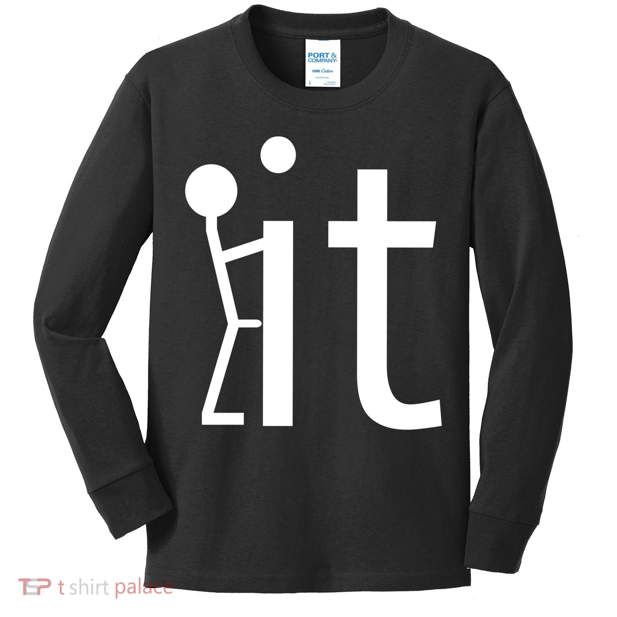 Fuck It Logo Figure Kids Long Sleeve Shirt
