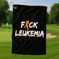 Fuck Leukemia Golf Towel thumb 1