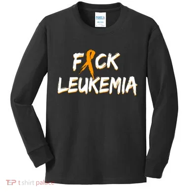 Fuck Leukemia Kids Long Sleeve Shirt