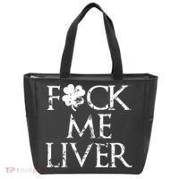 Fuck Me Liver Irish Whiskey Funny St. Patrick's Day Tote Bag thumb 0