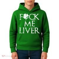 Fuck Me Liver Irish Whiskey Funny St. Patrick's Day Kids Hoodie thumb 4