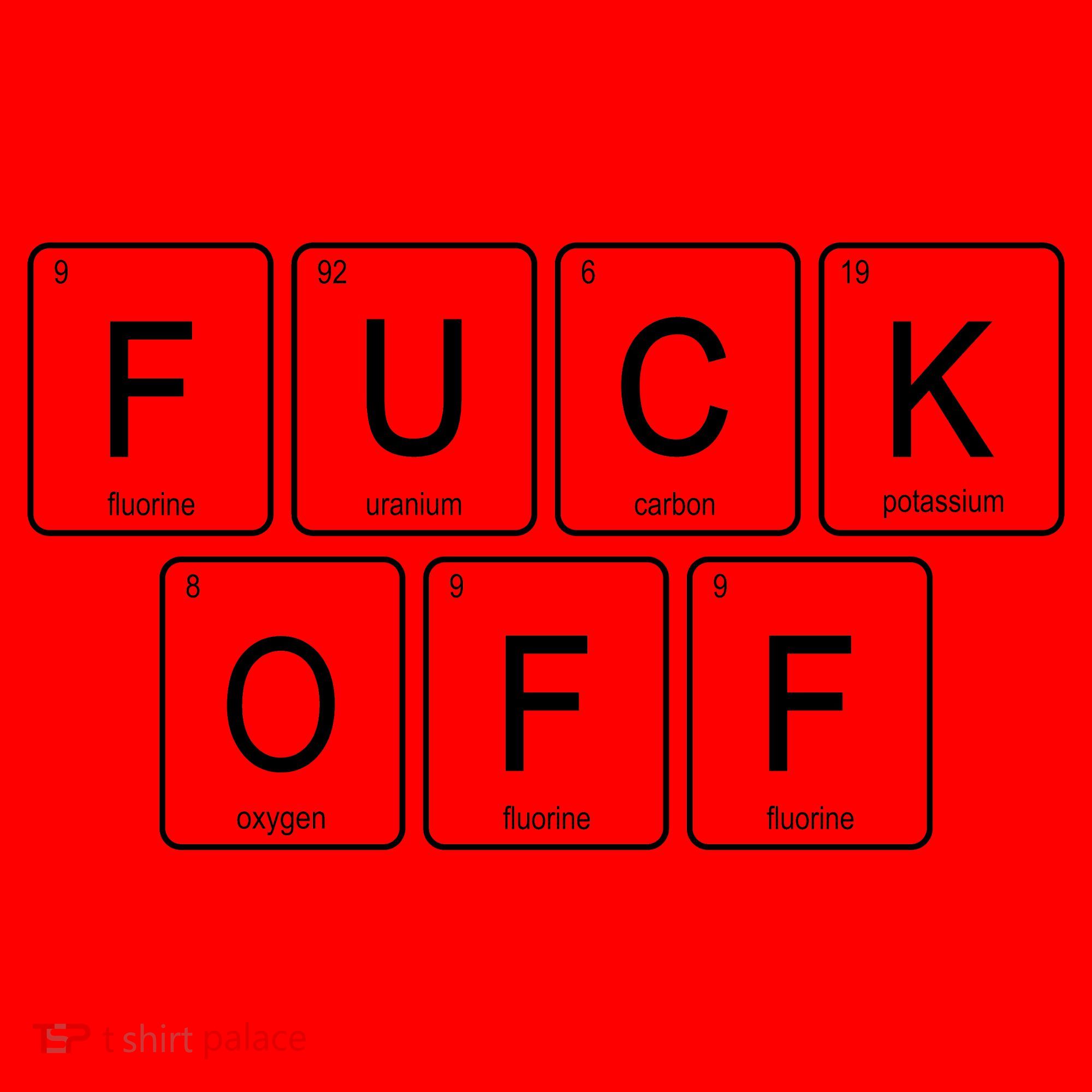 Fuck Off - Funny Adult Humor Periodic Table Of Elements Santa Hat