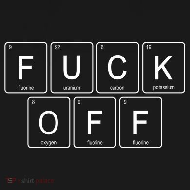 Fuck Off Periodic Table Funny Offensive Womens Funnel Neck Pullover Hood