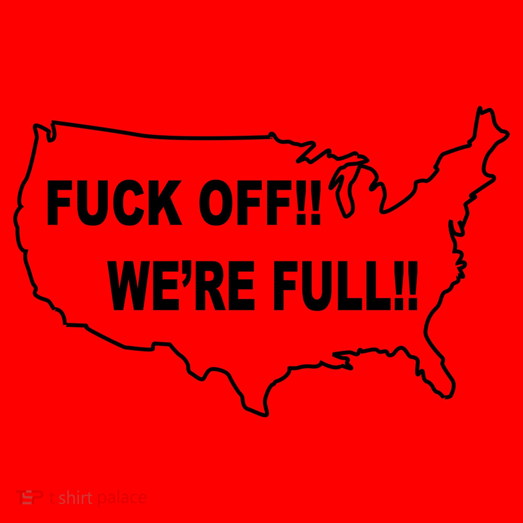 Fuck Off We're Full United States Santa Hat