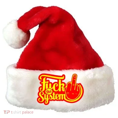 Fuck The System Santa Hat