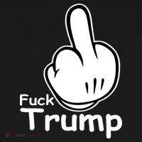 Fuck Trump Cartoon Middle Finger Resist Anti Trump T-Shirt thumb 7