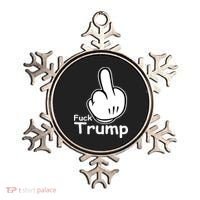 Fuck Trump Cartoon Middle Finger Resist Anti Trump Ornament thumb 0