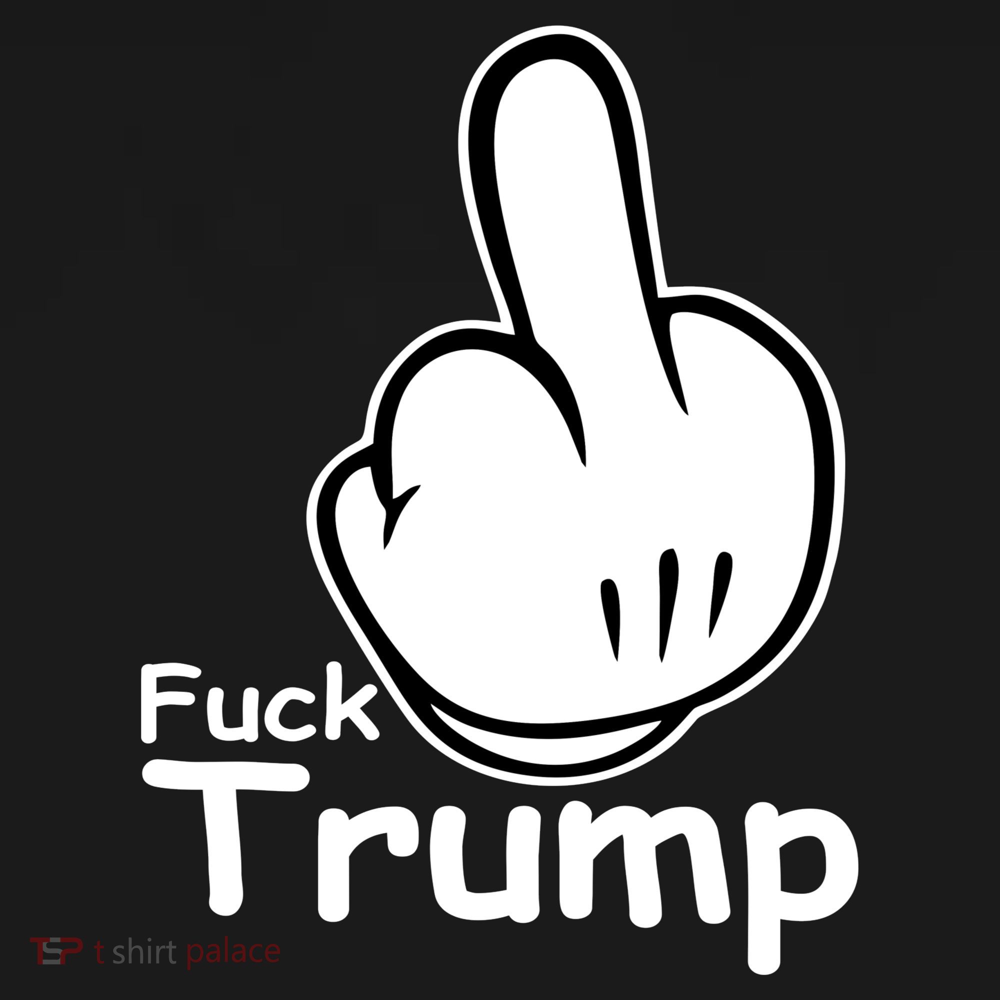 Fuck Trump Cartoon Middle Finger Resist Anti Trump Kids Hoodie
