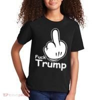 Fuck Trump Cartoon Middle Finger Resist Anti Trump Kids T-Shirt thumb 2