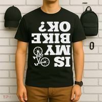 Funny Upside Down Is My Bike Ok Bicycle Sarcastic New Gift T-Shirt thumb 6
