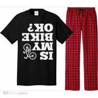 Funny Upside Down Is My Bike Ok Bicycle Sarcastic New Gift Pajama Set thumb 0