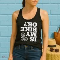 Funny Upside Down Is My Bike Ok Bicycle Sarcastic New Gift Women's Tank Top thumb 2